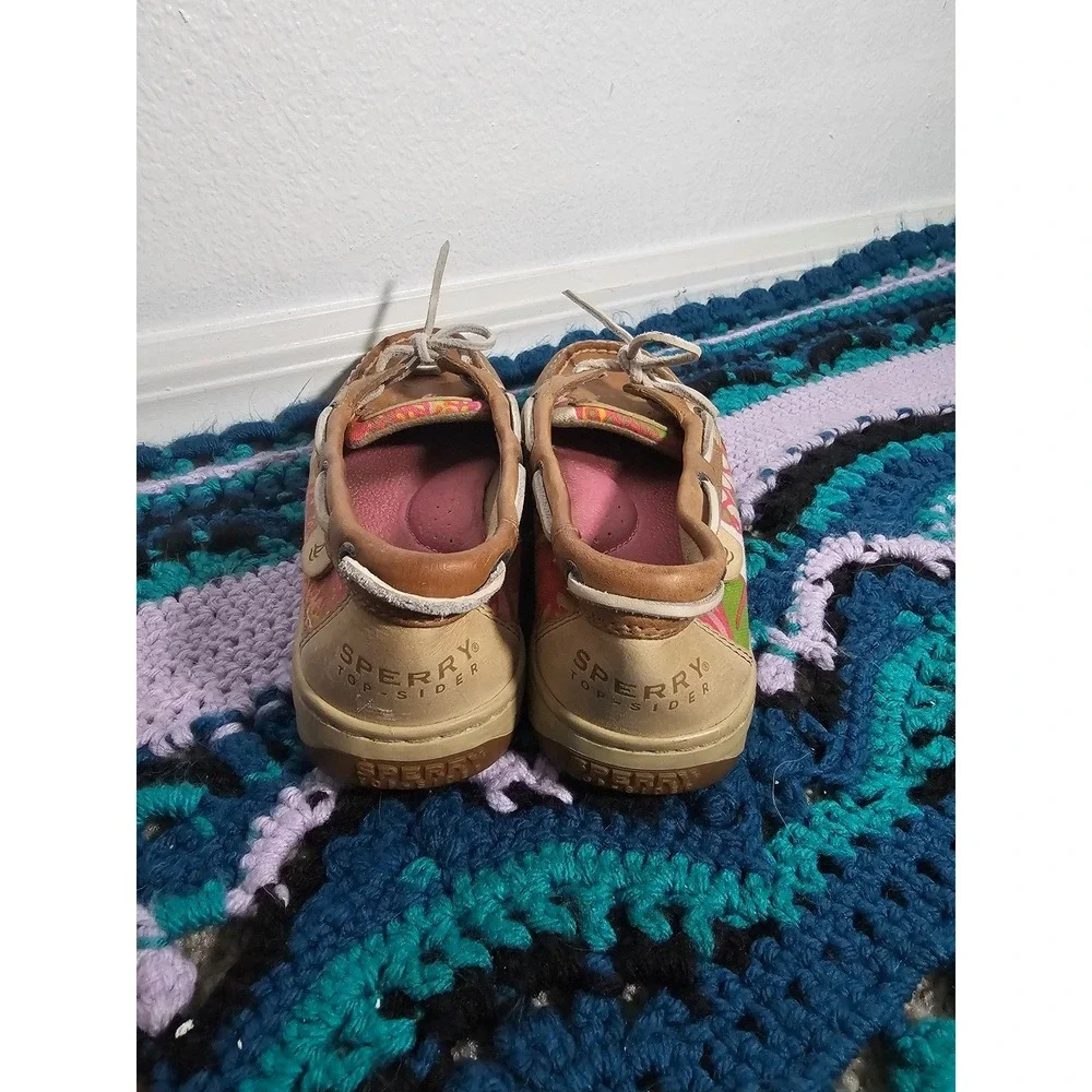 Sperry Top‎ Sider Angelfish Colorful Floral Slip On Boat Shoes Women's Size 7